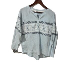 La vie en rose pale blue pyjamas size large 
2 piece